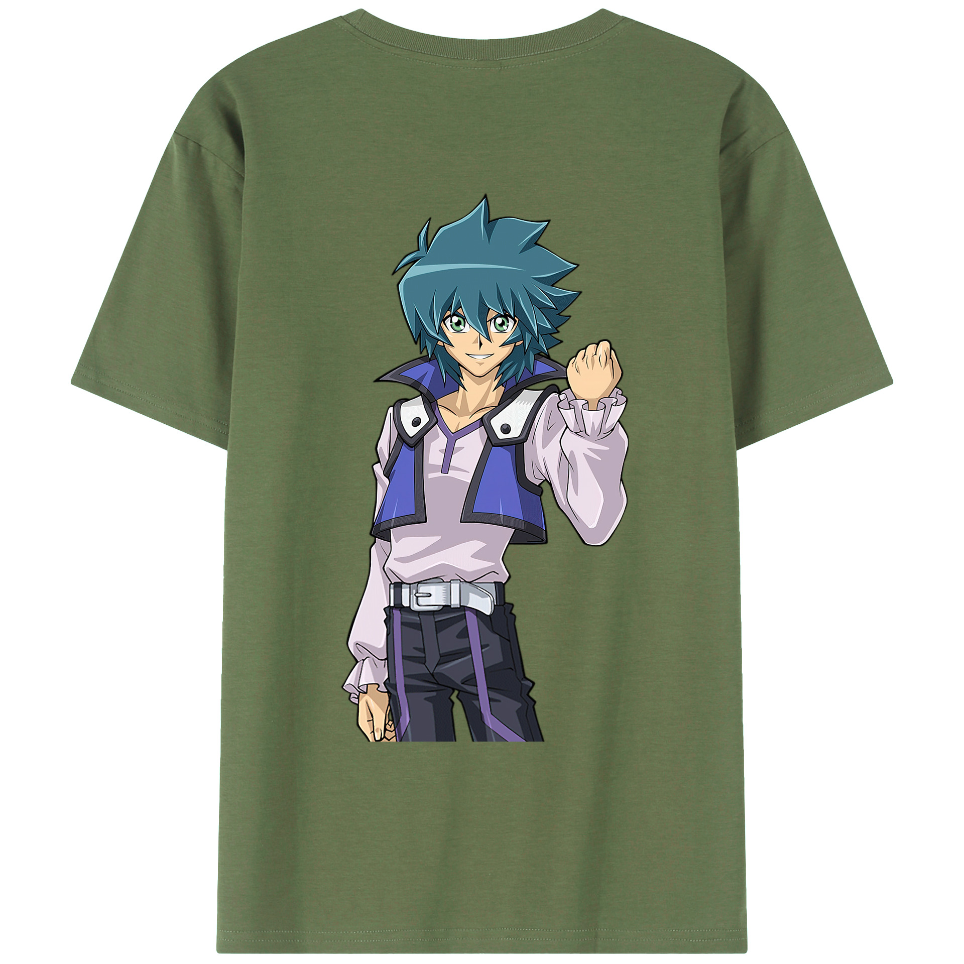 （画像用） 遊☆戯☆王 Yu-Gi-Oh! 綿100％ メンズ半袖Tシャツ（バックプリント） 通気性
